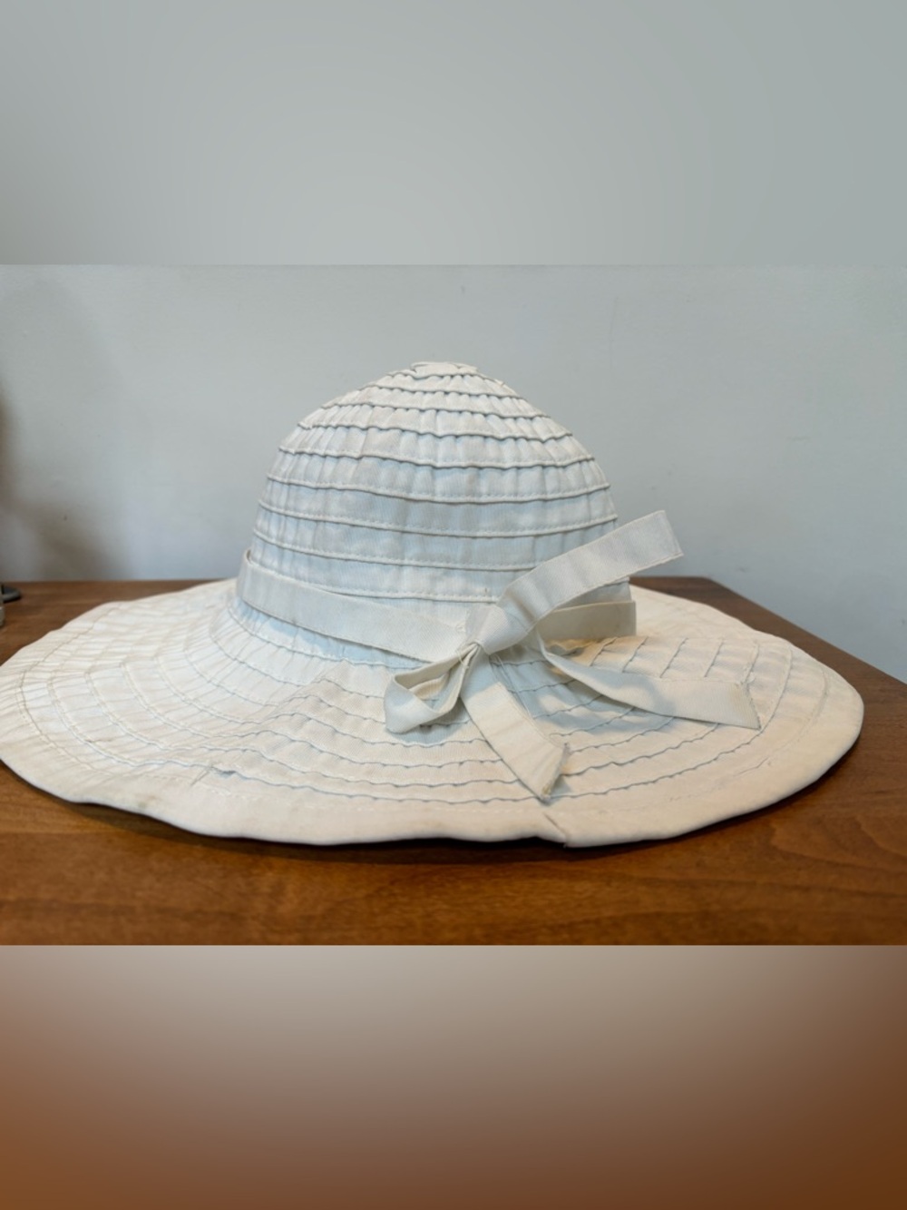 San Diego Hat Company Cream Wide-Brim Sun Hat with Bow